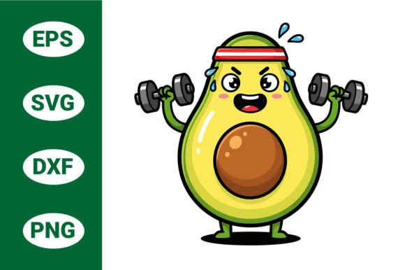 Funny Avocado Character Lifting Weights Review