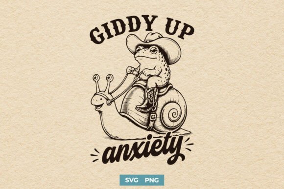 Giddy Up Anxiety SVG PNG Trendy Design Review