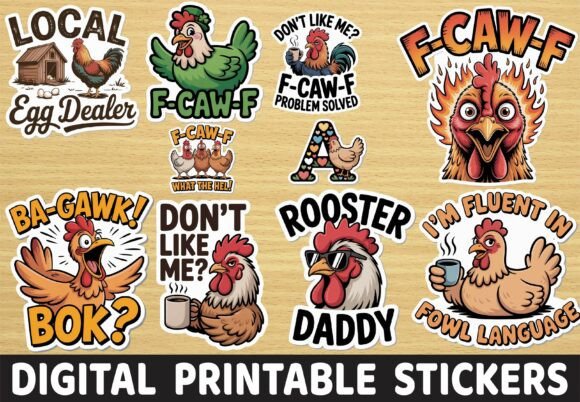Grumpy Funny Sassy Rooster Stickers Review