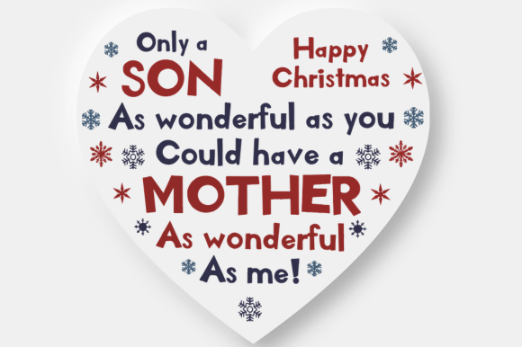 Humorous Son Christmas Heart from Mum Review