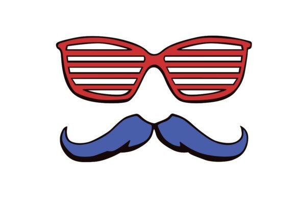 USA Party Glasses Mustache Embroidery Review